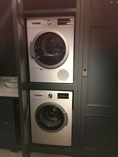 stacked washing machine and dryer